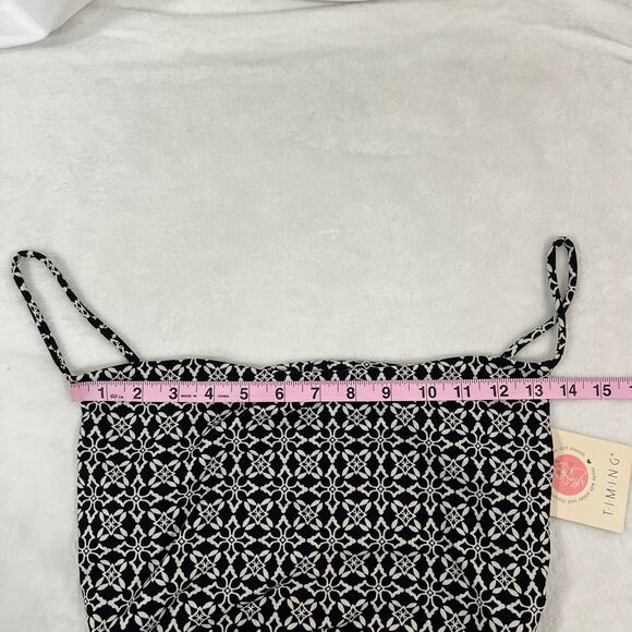 Timing Black and White Pattern Mini Bodycon Dress Medium - Picture 5 of 7